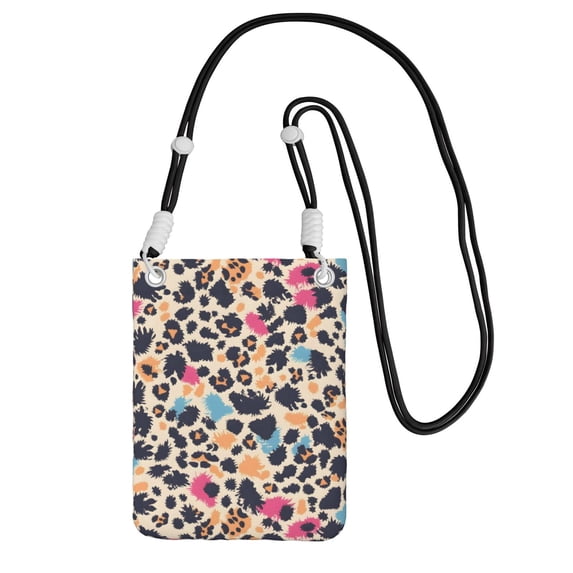 Multi-Color Cross-Body Handbag 8.27×5.91in Waterproof, Scratch-Resistant And Odor-Free Detachable Shoulder Strap Animal Print Style Mediumorchid_2