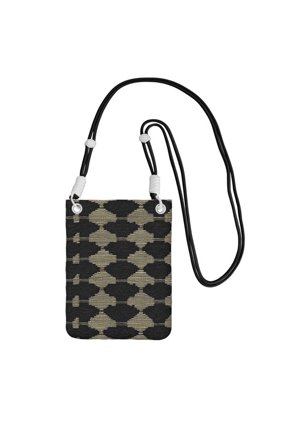 Multi-Color Cross-Body Handbag 8.27×5.91in Waterproof, Scratch-Resistant And Odor-Free Detachable Shoulder Strap Darkvoilet Houndstooth Checkered_1