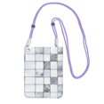 thumbnail image 1 of Multi-Color Cross-Body Handbag 8.27×5.91in Waterproof, Scratch-Resistant And Odor-Free Detachable Shoulder Strap Silver Checked Hand-Drawn Sketch_3, 1 of 8