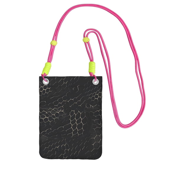 Multi-Color Cross-Body Handbag 8.27×5.91in Waterproof, Scratch-Resistant And Odor-Free Detachable Shoulder Strap Snake Skin Print Style Darkgray_3
