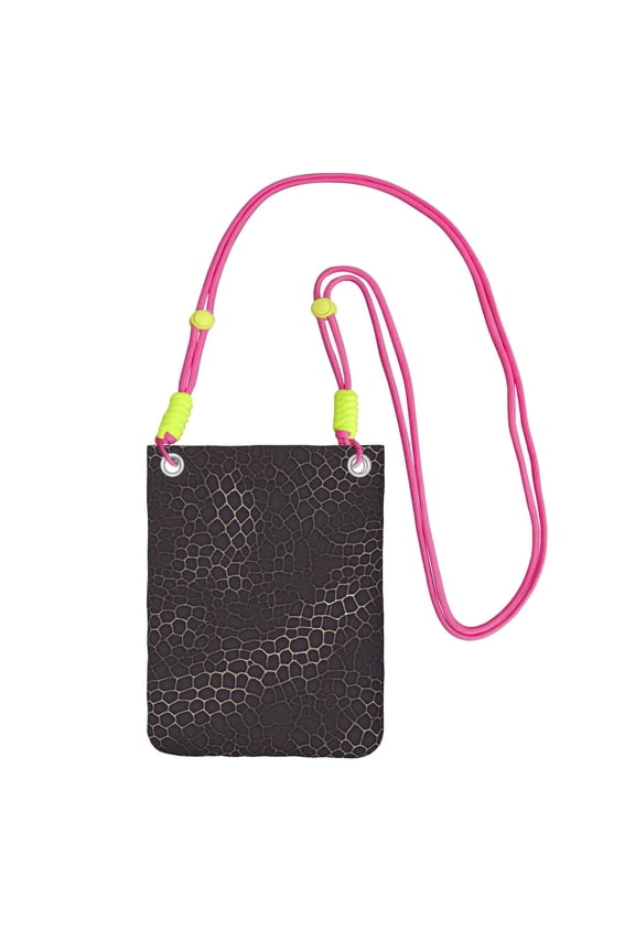 Multi-Color Cross-Body Handbag 8.27×5.91in Waterproof, Scratch-Resistant And Odor-Free Detachable Shoulder Strap Snake Skin Print Style Darkgray_4