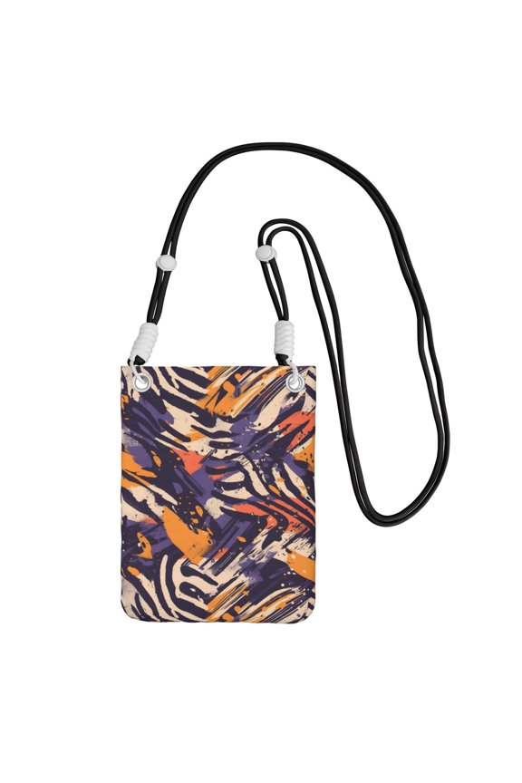 Multi-Color Cross-Body Handbag 8.27×5.91in Waterproof, Scratch-Resistant And Odor-Free Detachable Shoulder Strap Tiger Print Style Mediumpurple_2