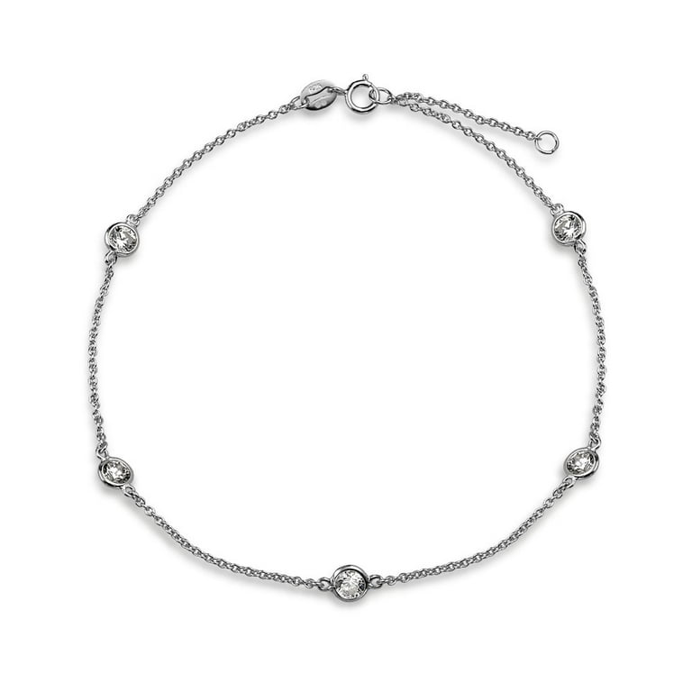 Cubic zirconia ankle bracelet shop