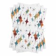 thumbnail image 1 of Multi-Color Diamond Kitchen Towels Set of 3, Water Absorbent Dish Towel, Modern Geometric Middle Century White Decorative Hand Towels - Quick Drying Cloth for Cooking Baking, 18x28 Inch, 1 of 8