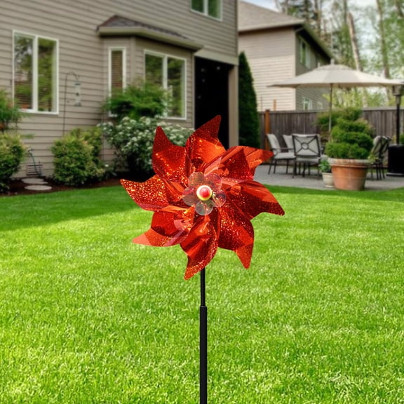 Multi Color Drive Windmill Toy, Thickened Large Orchard Farm Windmill Decor, Outdoor Garden Wind Spinner Toy, Festive Decor for Yard Patio and Kids Outdoor Play