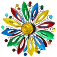 thumbnail image 1 of Multi Color Feathers Spinner Stake, 1 of 1