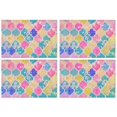 thumbnail image 1 of Multi Color Floral Checkered Pattern Summer Placemats Table Placemats Set Of 4-Linen Kitchen Washable Placemats Table Mats 11.8"x17.7" Non-Slip Heat Resistant, 1 of 6