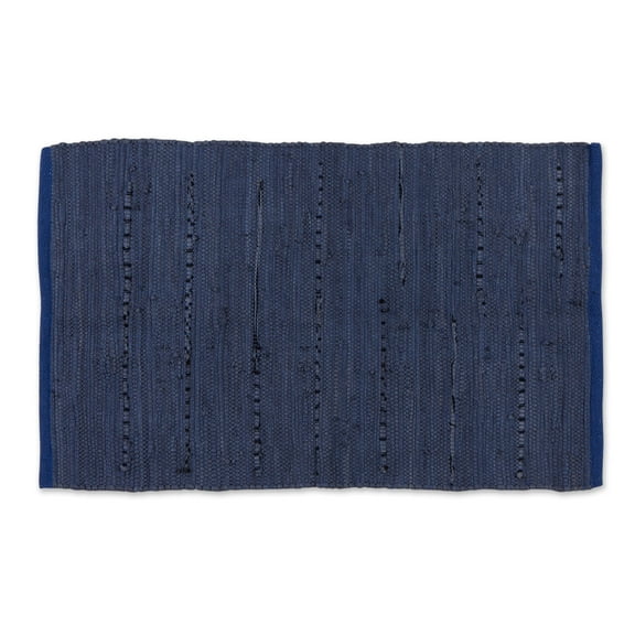 Multi Color French Blue Rag Rug 50x80Cm