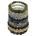 thumbnail image 1 of Multi-Color Healing Crystal Bracelet Pack  Natural Gemstone Round Beads (Mixed 2), 1 of 9