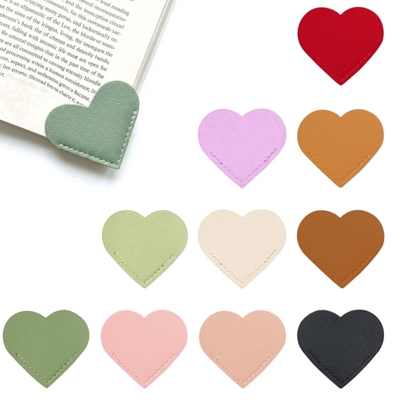 Multi-Color Heart Bookmark Set, 10 Pieces