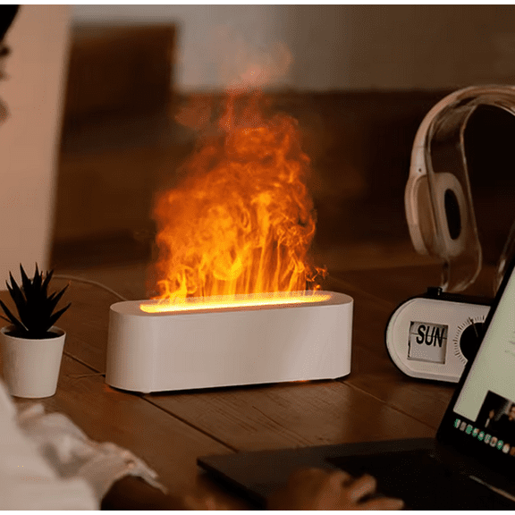 Multi-Color Humidifier for Aromatherapy - Long "Fire-Like" Essential Oil Diffuser with Remote Control