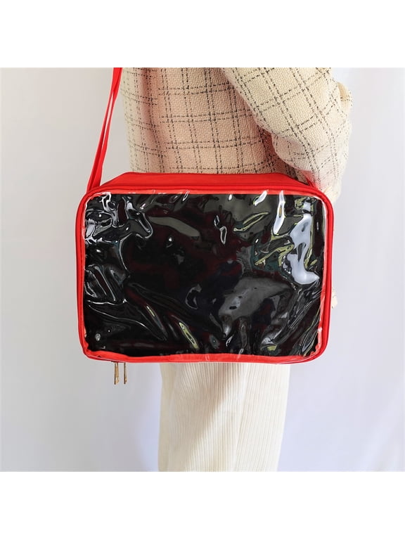 Multi-Color Ita Crossbody Bag and Multi-Color Insert, Ita Messenger Bag, Window Bag, Pin Purse, Pin Display Bag, Ita Bags, Pin Trading Bag, Itabag, Shoulder Ita Bag.