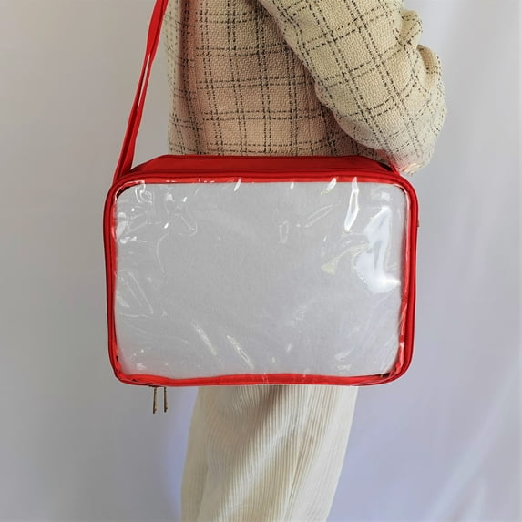 Multi-Color Ita Crossbody Bag and Multi-Color Insert, Ita Messenger Bag, Window Bag, Pin Purse, Pin Display Bag, Ita Bags, Pin Trading Bag, Itabag, Shoulder Ita Bag.