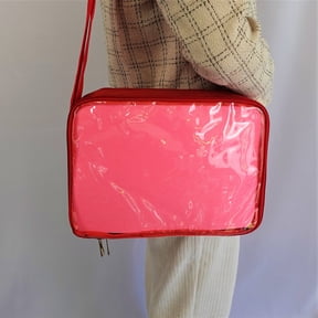 Multi-Color Ita Crossbody Bag and Multi-Color Insert, Ita Messenger Bag, Window Bag, Pin Purse, Pin Display Bag, Ita Bags, Pin Trading Bag, Itabag, Shoulder Ita Bag.