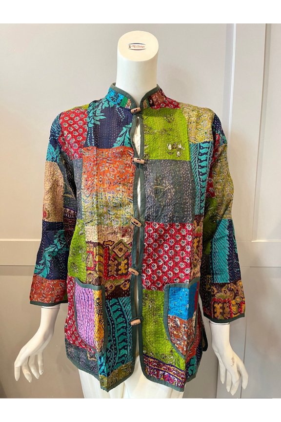 Multi Color Kantha Work Jacket