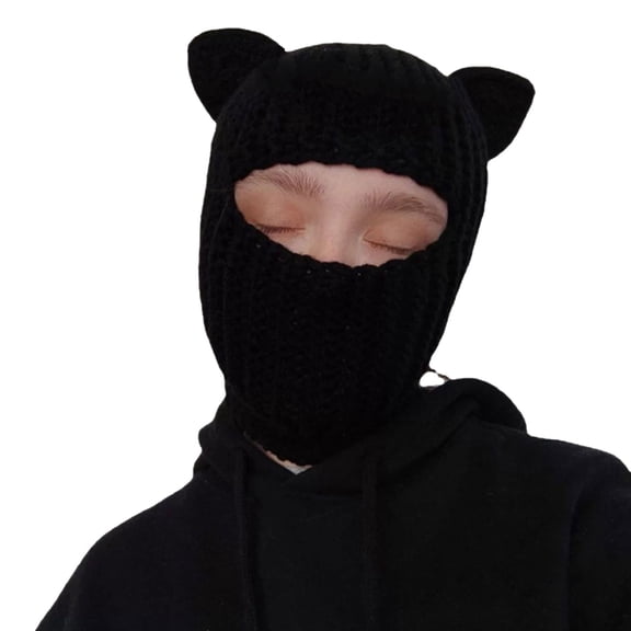 Multi Color Knitted Eye Hat Elastic Hat Ear Protects Hat Warm Fluffy Winter Knitted Cycling Skiing Supplies