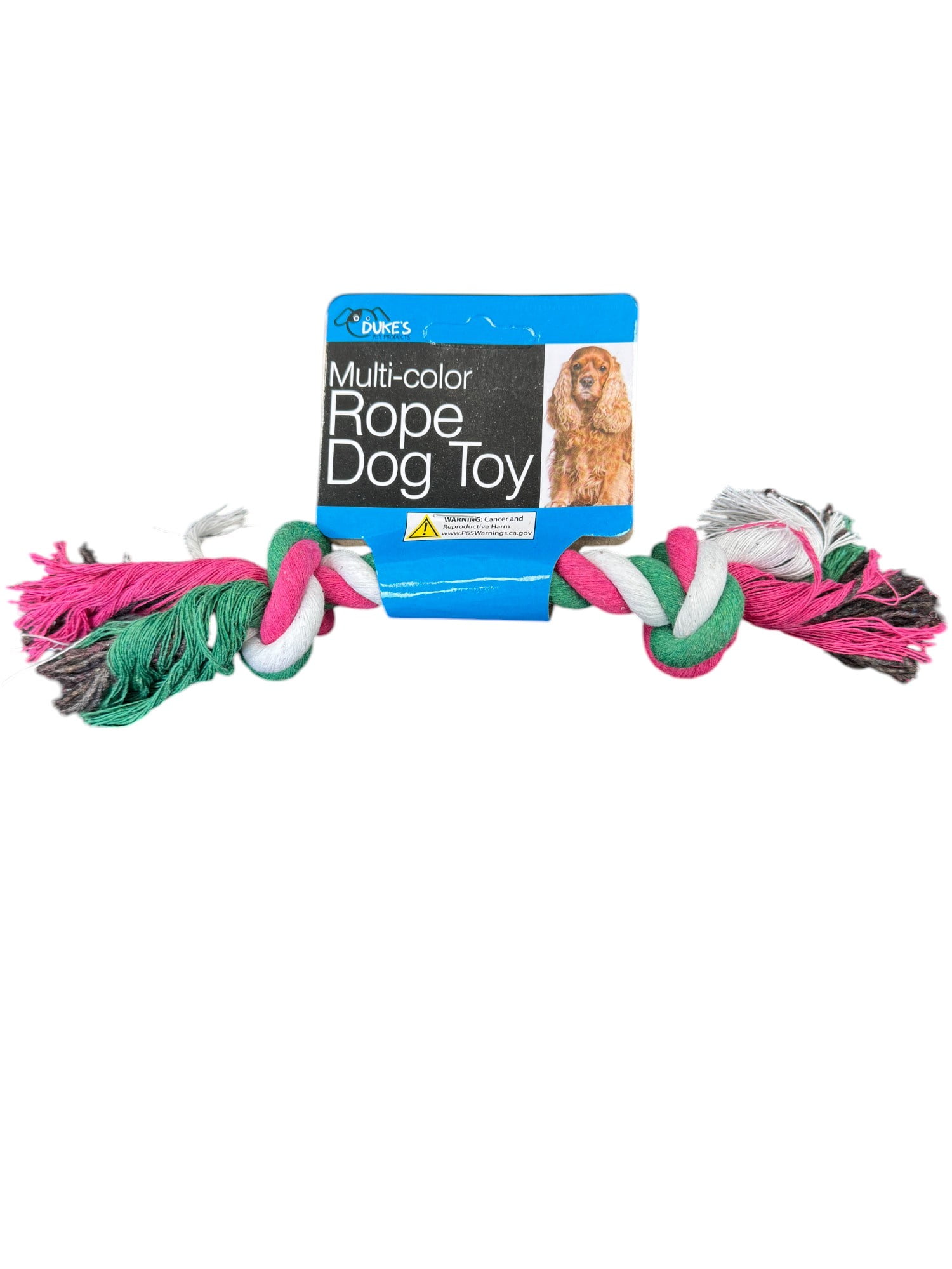 Pink Gum Rope Multi-Color Knotted Rope Dog Toy – Durable 9” Cotton Rope for Teeth and ...