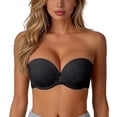 thumbnail image 1 of Multi‑Color Lace Spliced Shaping Bra Women Strapless Front‑Fasten Push‑Up Side‑Gather Brassiere, 1 of 4