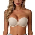 thumbnail image 1 of Multi‑Color Lace Spliced Shaping Bra Women Strapless Front‑Fasten Push‑Up Side‑Gather Brassiere, 1 of 6