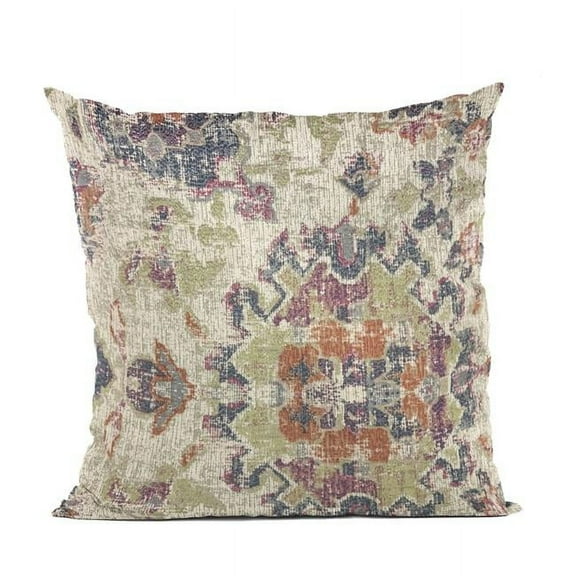 Multi Color Mayan Damask Luxury Throw Pillow - 20 x 36 in. King Size
