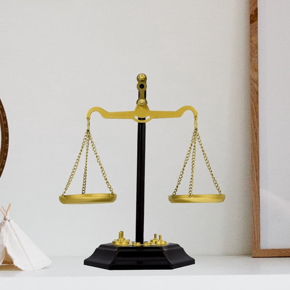 Multi Color Metal Balance Scale Desktop Decoration for Stylish Home Spaces
