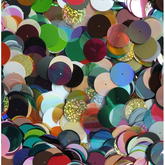 Multi Color Mix Sequins 20mm Assorted Color and Finish Made in USA