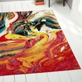 thumbnail image 1 of Multi-Color Modern 8x8 Round Area Rug Contemporary Paint Smudge - Actual 7' 10" Round, 1 of 7