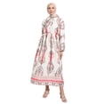 thumbnail image 1 of Multi Color - Multi - Point Collar - Fully Lined - Modest Dress - Refka, 1 of 5