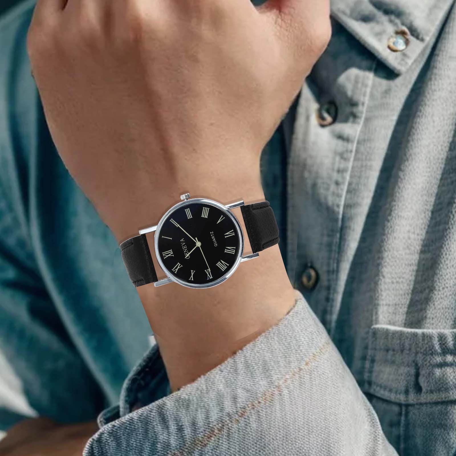 MultiColor One Size Genevas Watch Men'S Roman Digital Watch Large