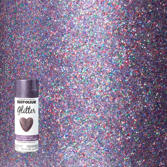 6 Pack, Multi Color Purple, Rust-Oleum Specialty Glitter Spray Paint- 10.25
