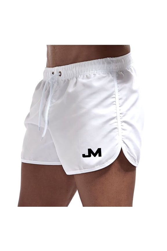Multi Color Quick Dry Board Shorts for Men Elastic Drawstring Waist Split Hem Surf Swimming Trunks