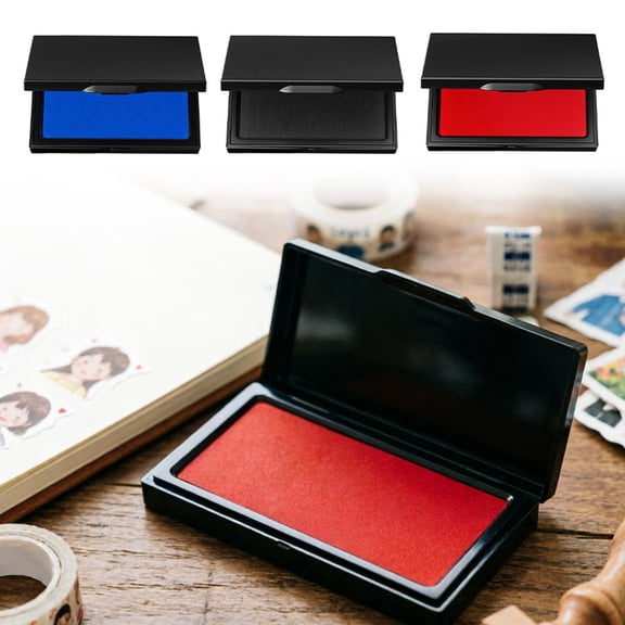 Multi-Color Quick Drying Rubber Stamp Ink Pad, Non-Toxic Pigment Ink Stamp Pad for Scrapbook, Journaling, Card Crafting, Home Office Signature Stamping Accessories