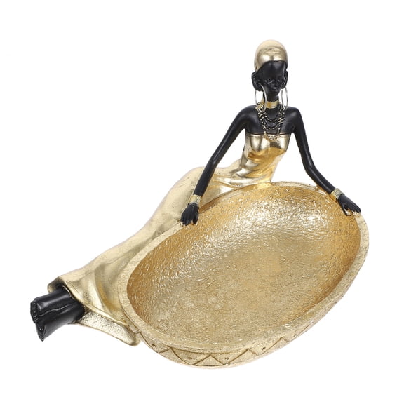 LITINKIMI African Style Vintage Organizer Resin Tray Decorative Dish for Bedroom