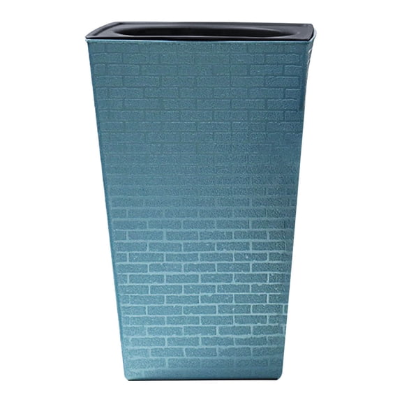 Multi-Color Self-Watering Flower Pot, 7.9x7.9x7.5-Inch, Brick Pattern, High-End Plastic, for Indoor Outdoor Plants, Herbs, Succulents