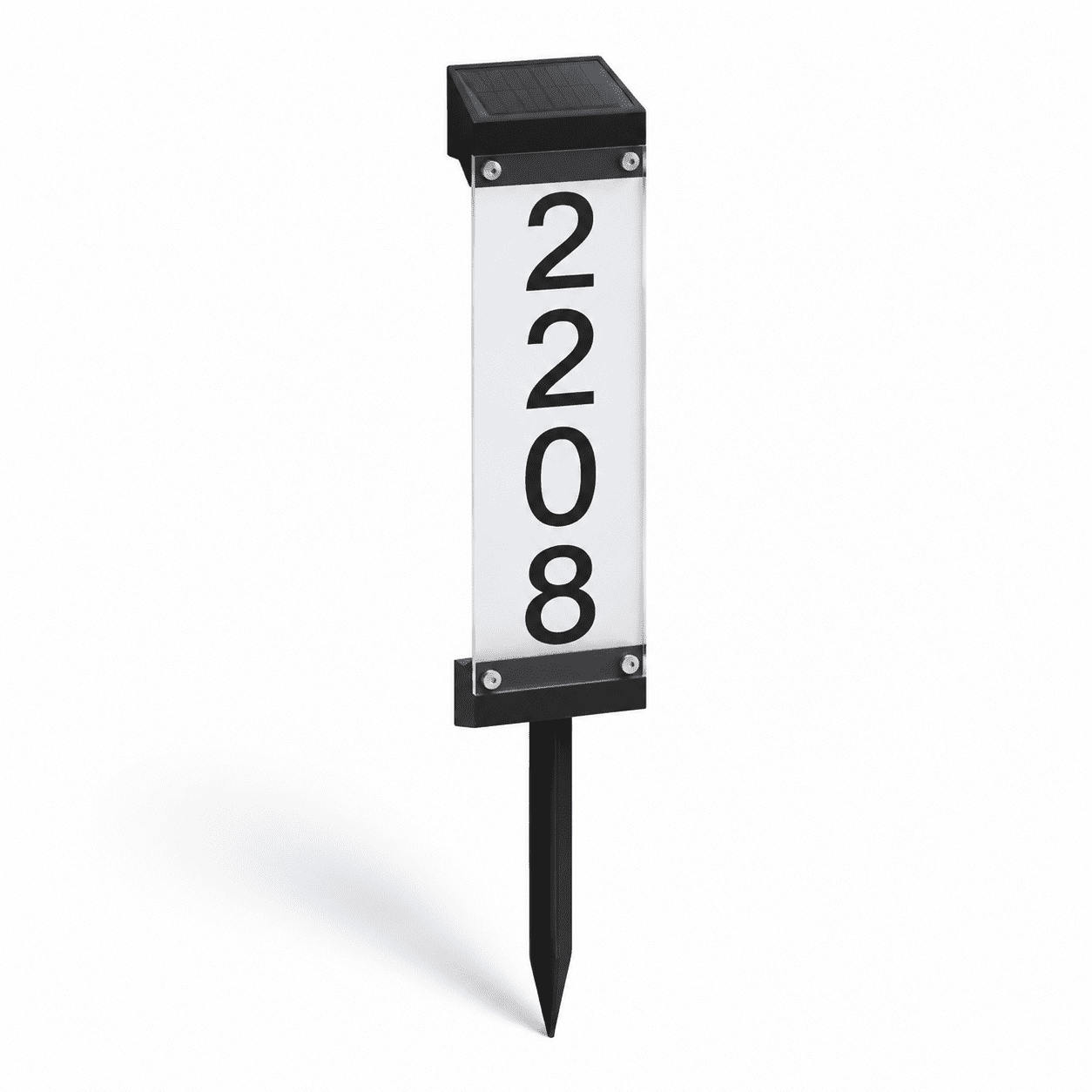 Multi Color Solar House Number Sign with Stake for Outdoor Use ...