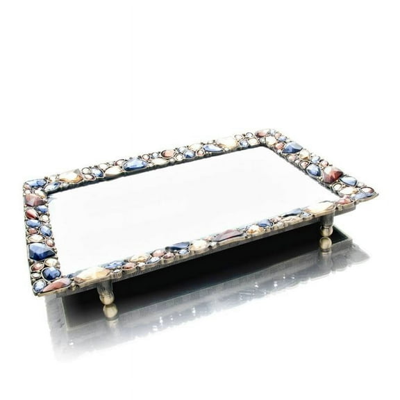Multi-Color Stone Jeweled Vanity Tray Model No. DT-73