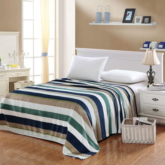 Multi Color Stripe Camessa Twin Blanket