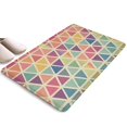 thumbnail image 1 of Multi Color Triangle Checkered Flannel Non Slip Door Rugs,Washable Door Mats Indoor,Decorative Door Mats,Dirt-Resistant and Absorbent Doormat for Entrance,Bedroom,Kitchen,Bathroom,23.5"x16", 1 of 5