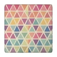 thumbnail image 1 of Multi Color Triangle Checkered Pattern Square Fitted Tablecloth with Elastic Edge,Square Table Cover,Washable Elastic Table Cover for Home Kitchen Party Decor 34"x34", 1 of 6