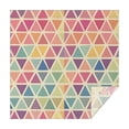 thumbnail image 1 of Multi Color Triangle Checkered Pattern Square Tablecloth,Waterproof Square Table Cover,Wipeable Spillproof Washable Table Cover for Home Kitchen Party Decor 42"X42"(107x107cm), 1 of 6