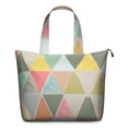thumbnail image 1 of Multi Color Triangle Checkered Pattern Travel Tote Bags for Women Carry On,Large Weekender Bags for Women Travel,Multi Functional Duffle Bag for Work,Shopping,Sports, 1 of 5