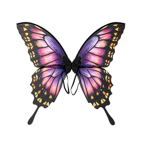Multi-Color Wing Props with Adjustable Straps Lightweight Polyester for Halloween Masquerade Birthday Cosplay Party Events