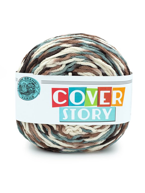 Cover Story Super Bulky Chenille Polyester Yarn, Multicolor, 1 Cake