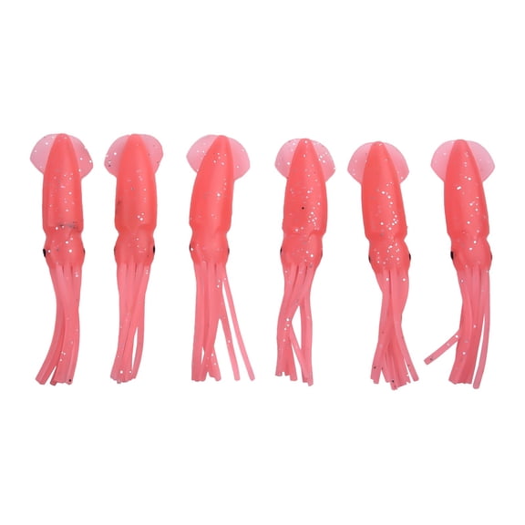 Multi Colored 6Pcs Squid Glowing Fish Tuna Lure Octopus Sea Fishing Wobbler