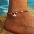 thumbnail image 1 of Multi Colored Beaded Silvertone Sea Shell Anklet, 1 of 1