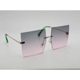 thumbnail image 1 of Multi Colored Big Rectangle Unisex Luxury Sunglasses Vintage Punk Oversized, 1 of 6
