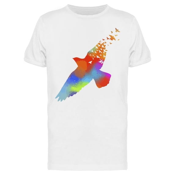 Multi Colored Birds T-Shirt Men -Image by Shutterstock, Male x-Large