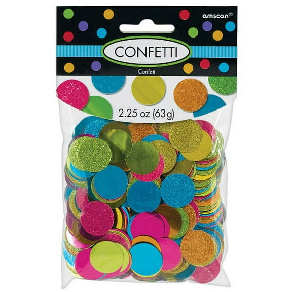 Multi-Colored Bright Rainbow Glitter Confetti (2.25oz)