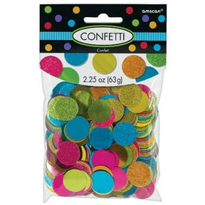 Multi-Colored Glittler Foil Circle Confetti