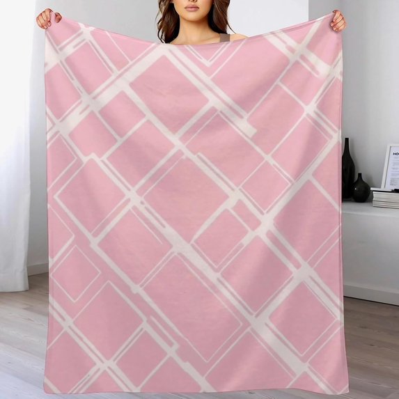Multi-Colored Flannel Christmas Throw Blanket - Plaid Blanket for Couch - Checkered Blanket Throw - Soft & Cozy Throw Blanket for Couch - 50 x 60 Inches